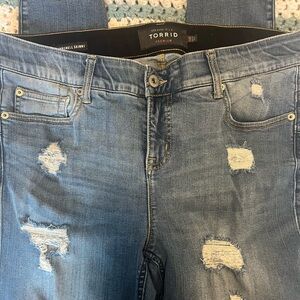 Torrid Women's Blue Distressed Jeans